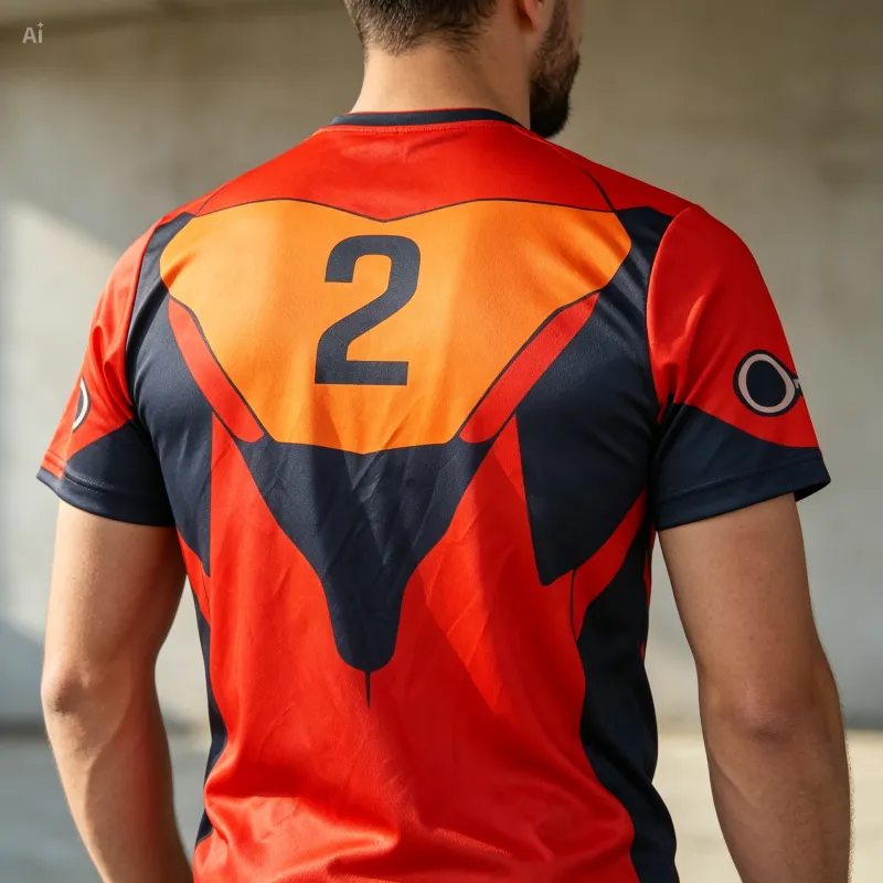 Espalda de playera full print estilo Evangelion