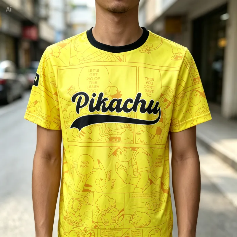Playera full print de Pikachu